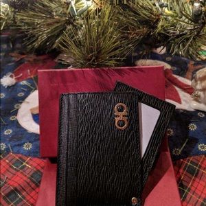 Salvatore Ferragamo-Nero Pebble Calf wallet